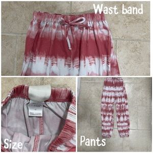 Good quality sweatpant, a creamy pink & red mixture,white, best fabric!😊
